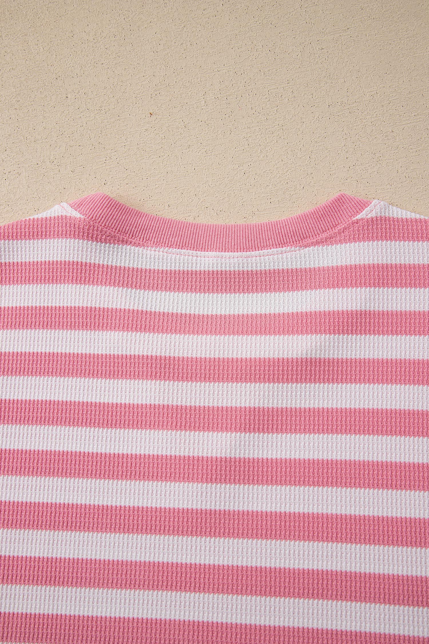 Green Stripe Puff Short Sleeve T Shirt Matching Shorts Set