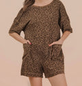 Leopard Knit Romper