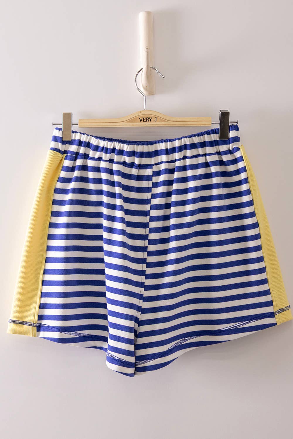 NP71057-Striped Color Block Lounge Shorts