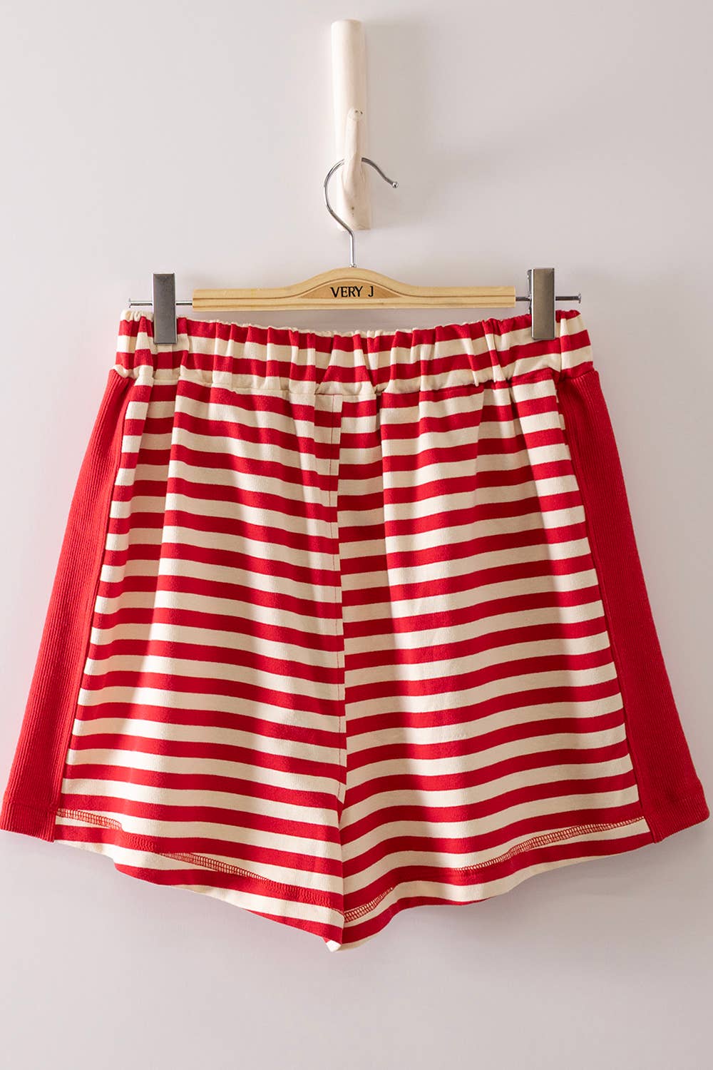 NP71057-Striped Color Block Lounge Shorts