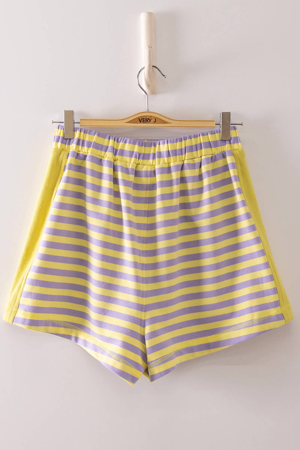 NP71057-Striped Color Block Lounge Shorts