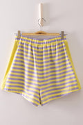NP71057-Striped Color Block Lounge Shorts