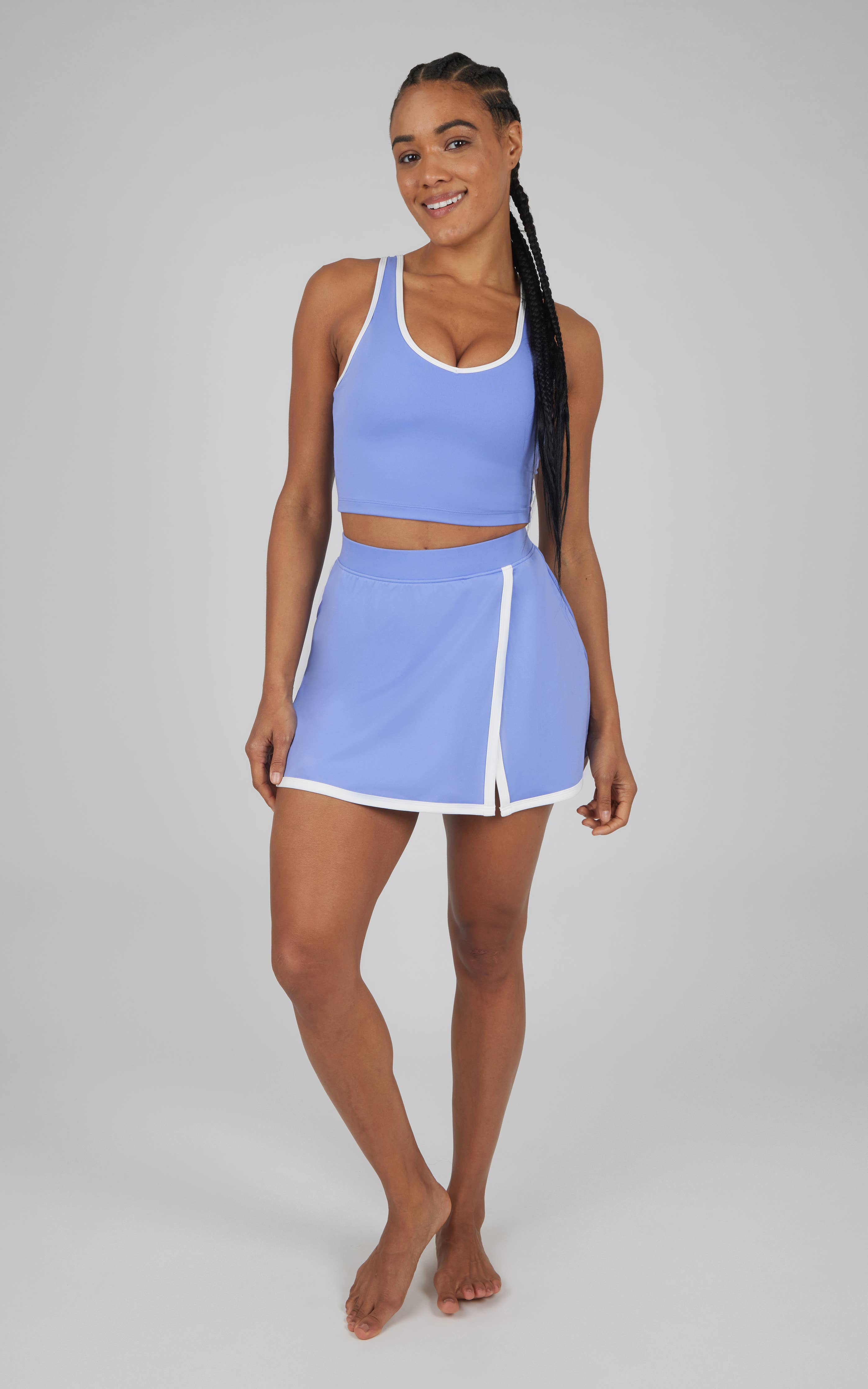 Women's Lux Crop Tank with Bra and Skort - Set