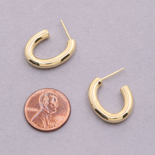 14K GOLD DIPPED OPEN HOOP EARRING, KSE 7306