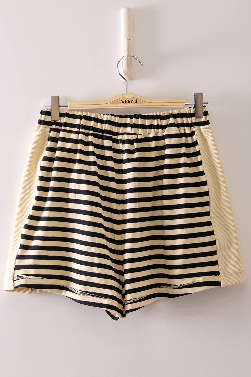 NP71057-Striped Color Block Lounge Shorts