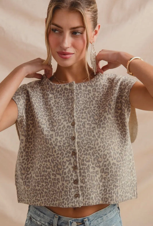 Vintage Heirloom Leopard Top