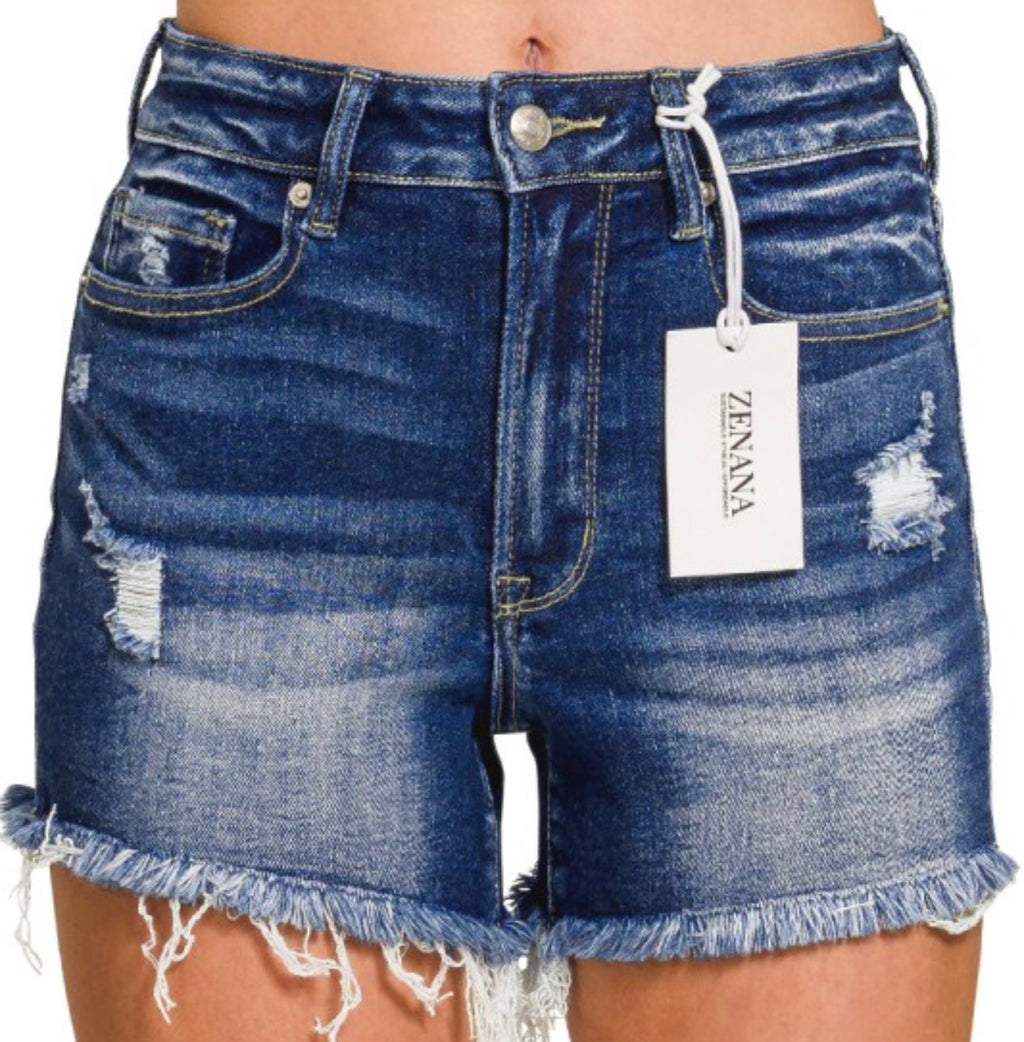 Zenana Dark Wash Denim Shorts