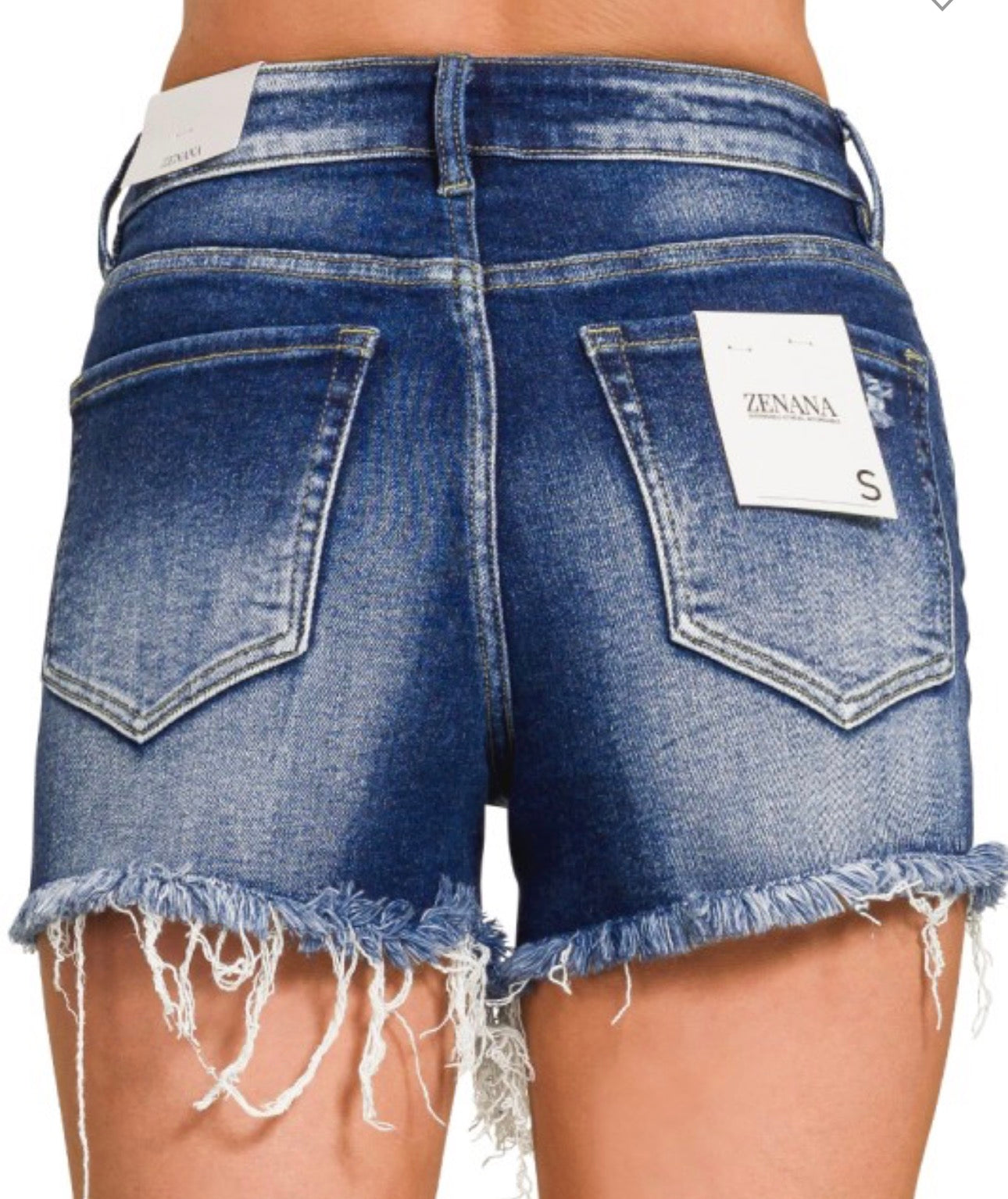 Zenana Dark Wash Denim Shorts