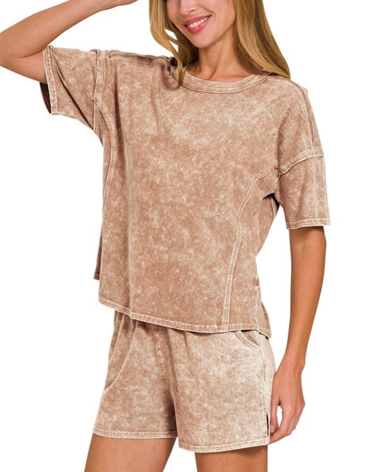 Zenana Short Set (Brown)