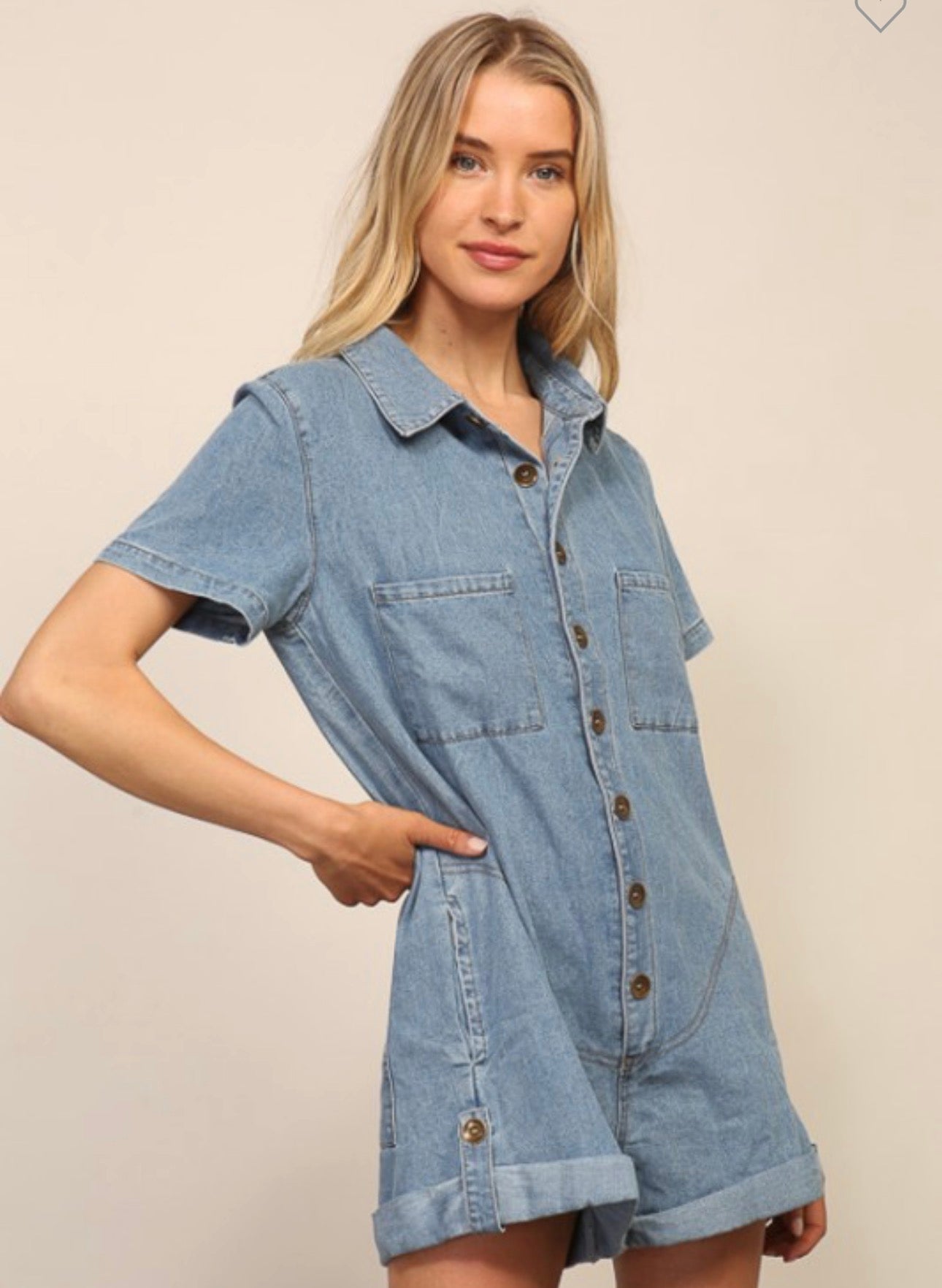 Southern Charm Denim Romper