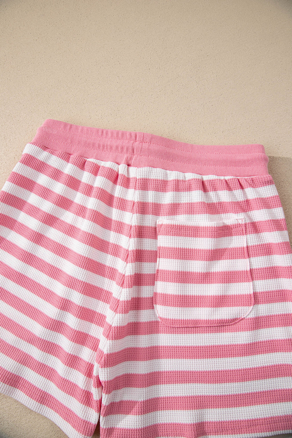 Green Stripe Puff Short Sleeve T Shirt Matching Shorts Set